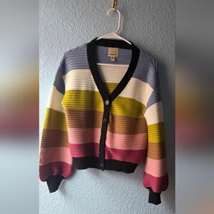 Colorful Striped Cardigan